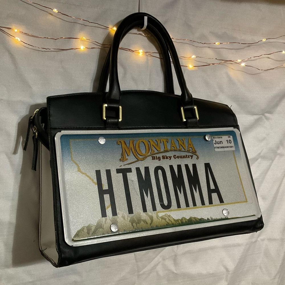 Custom License Plate Purse